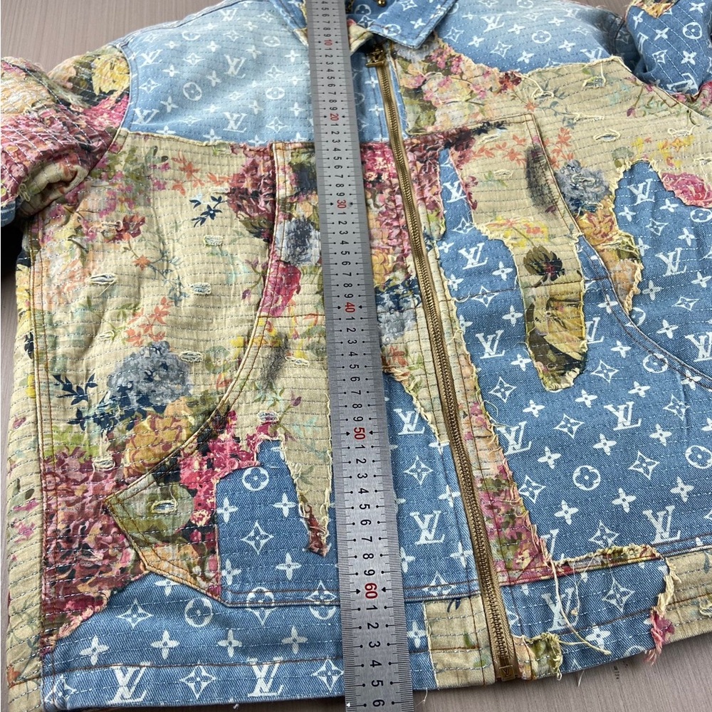 Custom Louis Vuitton Patchwork Denim Jacket - Picture 4 of 6